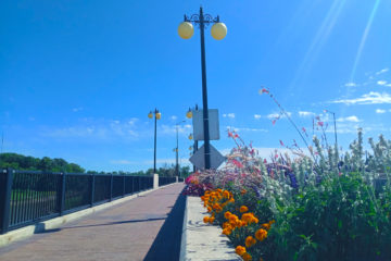 St Norbert Bridge with flowers